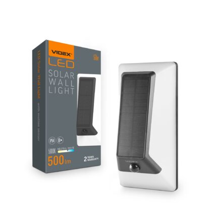 LED Solar Wall Light with motion sensor VIDEX VL-BHSO-003-S 500Lm 5000K