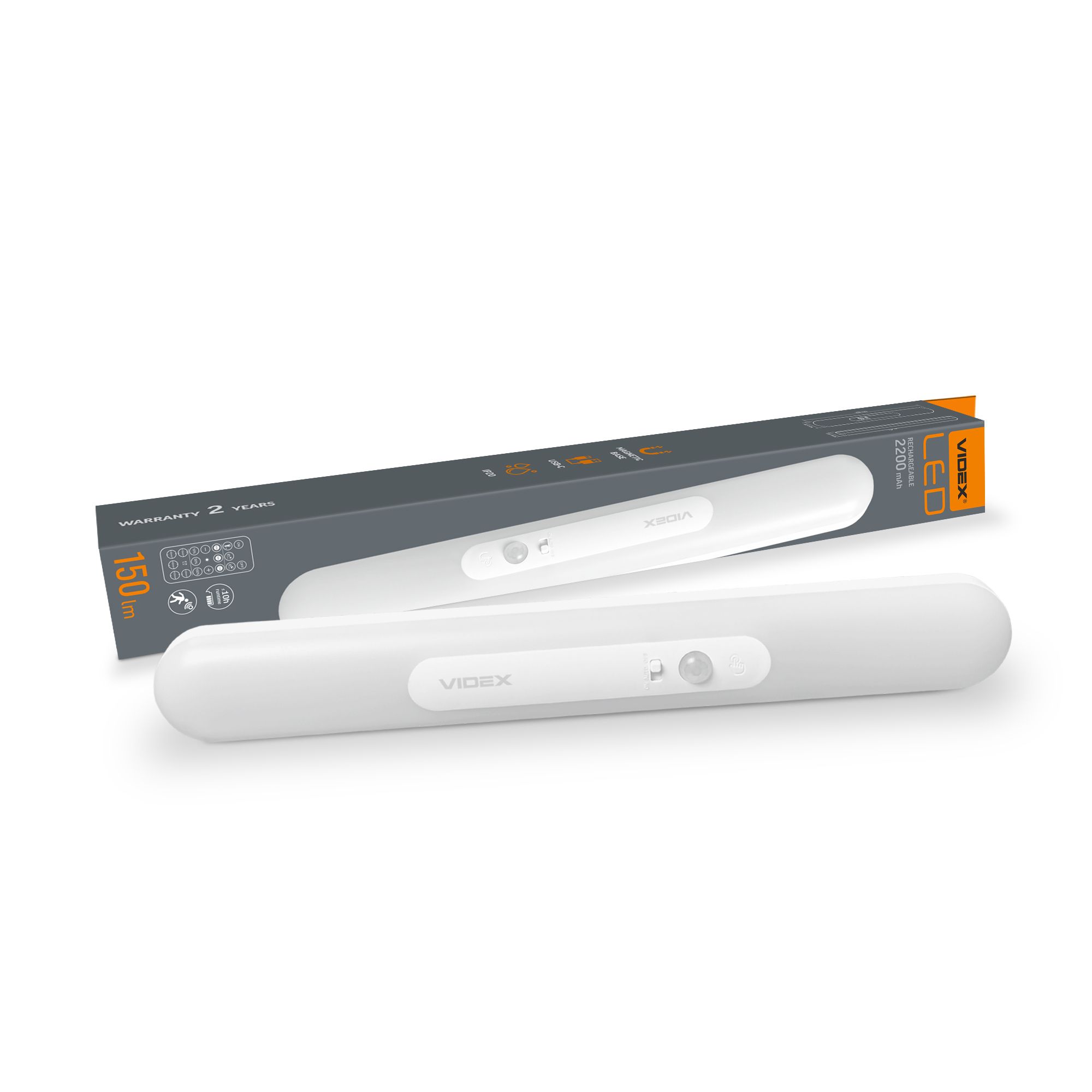 LED RECHARGEABLE LIGHT with MOTION SENSOR VIDEX VL-NL013W-SR LED RECHARGEABLE LIGHT with MOTION SENSOR VIDEX VL-NL013W-SR