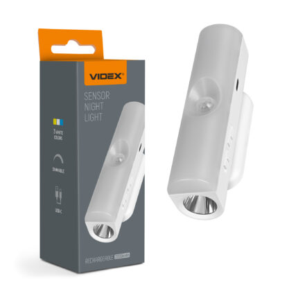 LED RECHARGEABLE NIGHT LIGHT with MOTION SENSOR VIDEX VL-NL108W