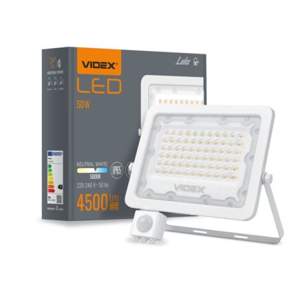 LED Floodlight VIDEX-FLOOD-LED-PIR-LUCA-50W-NW
