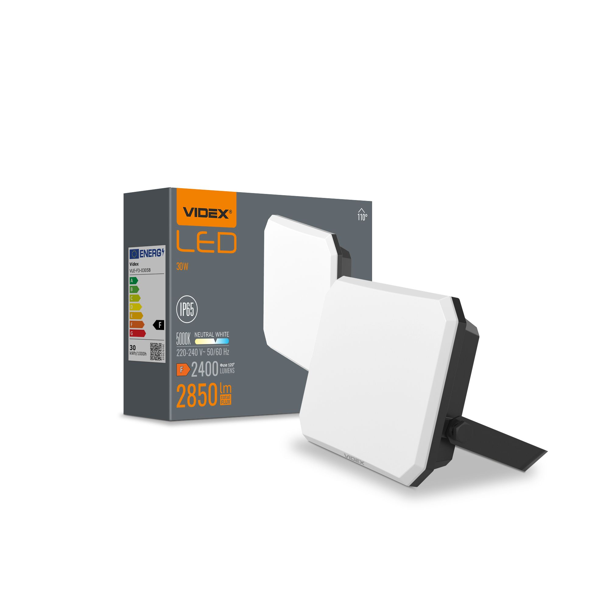 LED Floodlight VIDEX-FLOOD-LED-F3-30W-5K LED Floodlight VIDEX-FLOOD-LED-F3-30W-5K